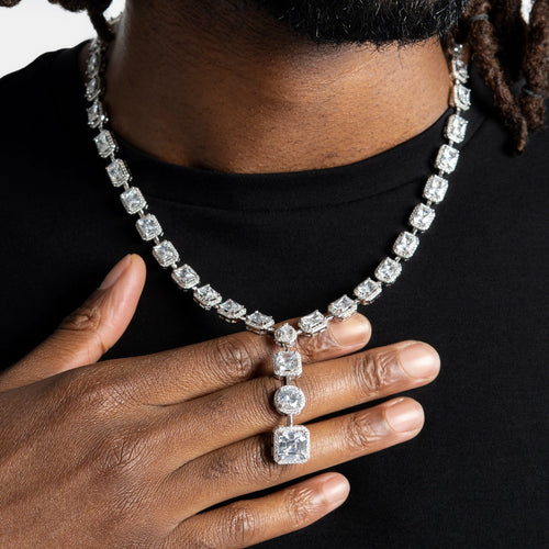 Teardrop Lariat Tennis Chain