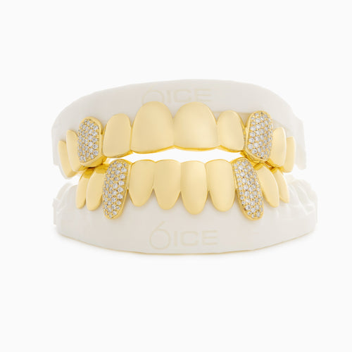 Iced Caps Solid Moissanite Grillz