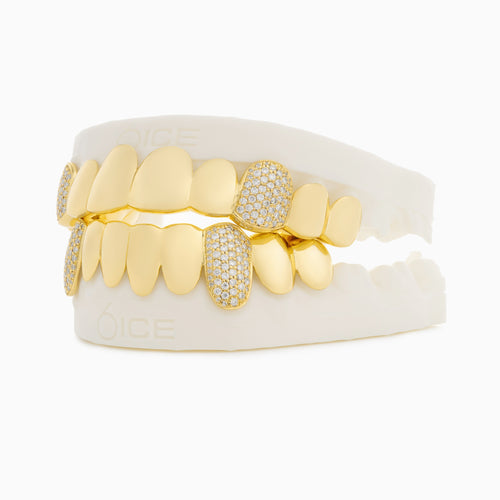 Iced Caps Solid Moissanite Grillz