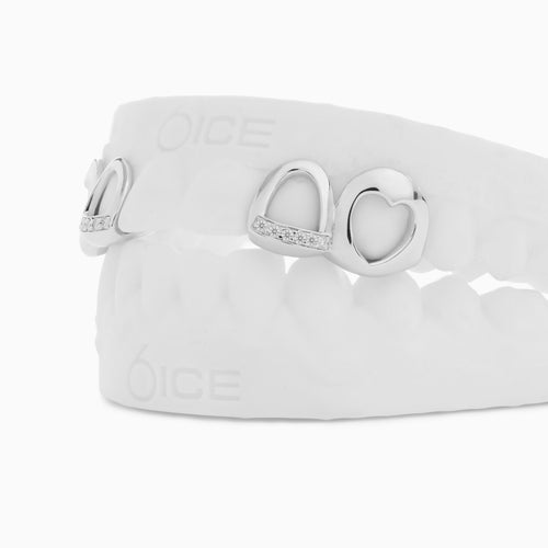 Open Face Heart Moissanite Grillz