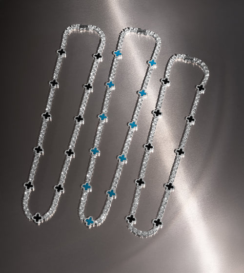 Blue Clover Tennis Chain