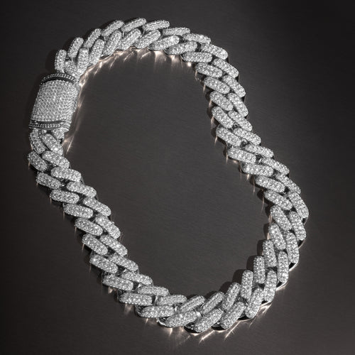 19mm Clustered Iced Cuban Chain