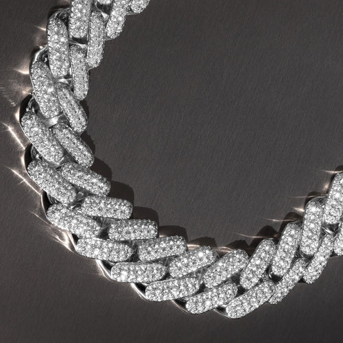 19mm Clustered Iced Cuban Chain