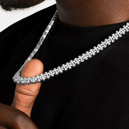 Iced Cross Pattern Chain