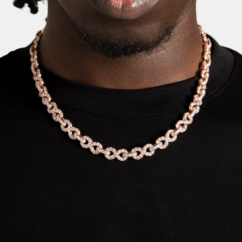 Iced Infinity Chain Rose Gold