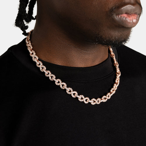 Iced Infinity Chain Rose Gold