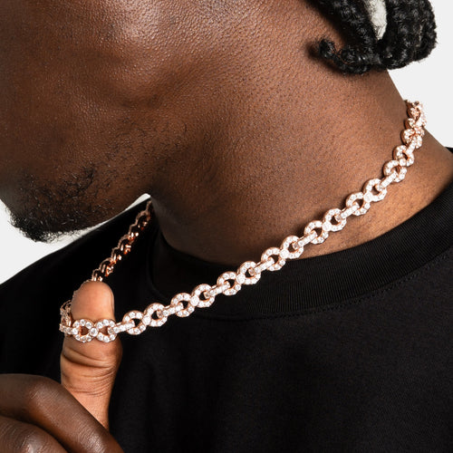 Iced Infinity Chain Rose Gold