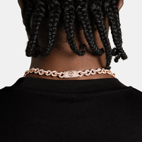 Iced Infinity Chain Rose Gold