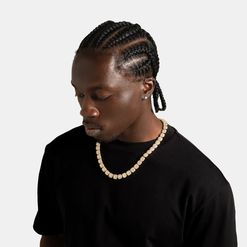 Cluster Tennis Chain Gold