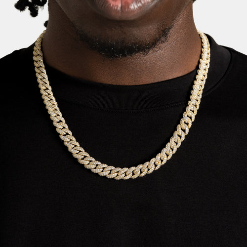 8.5mm Iced Cuban Chain Gold