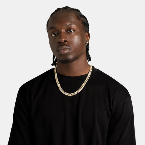 8.5mm Iced Cuban Chain Gold