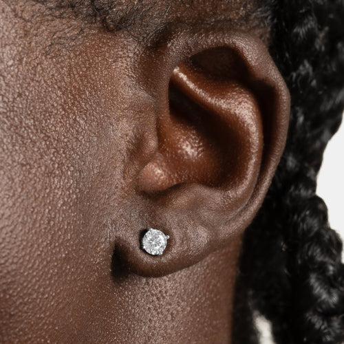 5mm Round Cut Moissanite Earrings