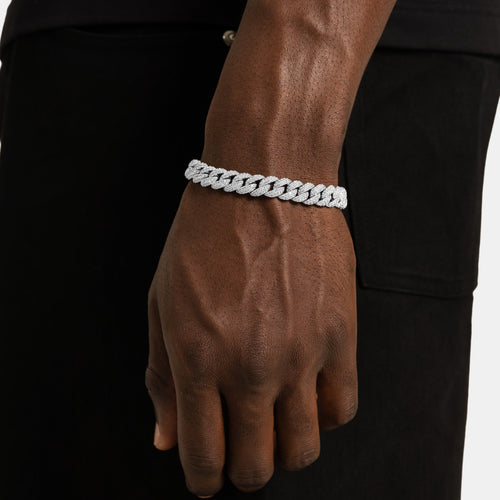 8.5mm Moissanite Cuban Bracelet