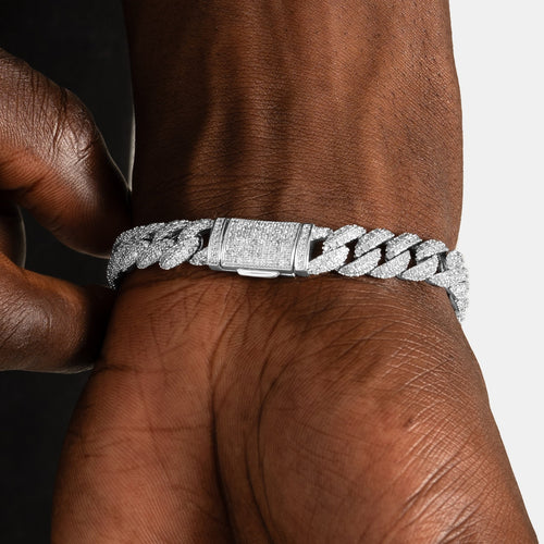8.5mm Moissanite Cuban Bracelet