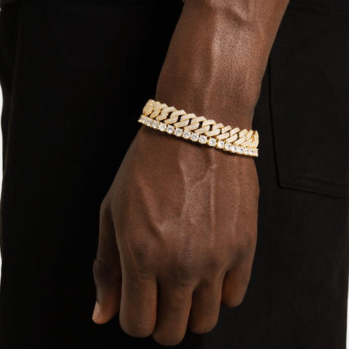 Cuban & Tennis Bracelet Gold