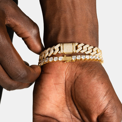 Cuban & Tennis Bracelet Gold