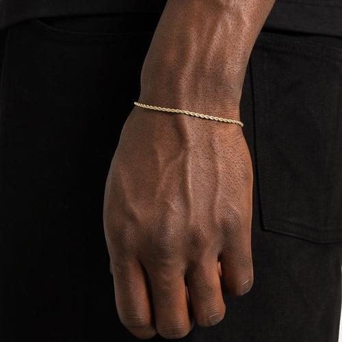 2mm Rope Bracelet Gold