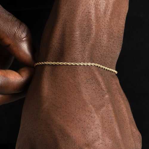 2mm Rope Bracelet Gold