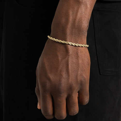 4mm Rope Bracelet Gold