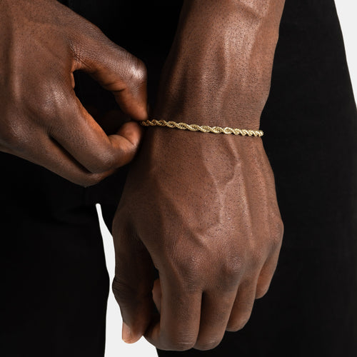 4mm Rope Bracelet Gold