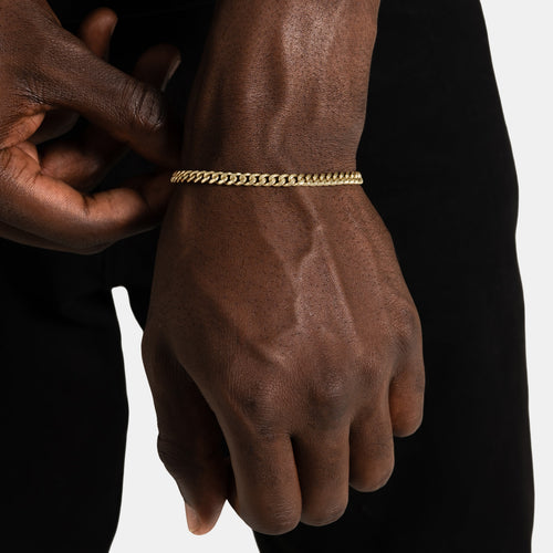 5mm Cuban Link Bracelet Gold
