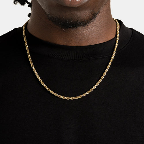 4mm Rope Chain Gold