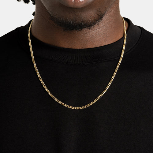 3mm Cuban Link Chain Gold