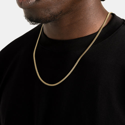3mm Cuban Link Chain Gold