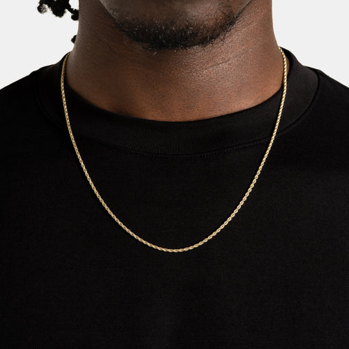2mm Rope Chain Gold