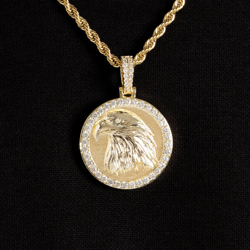 Eagle Coin Pendant Gold