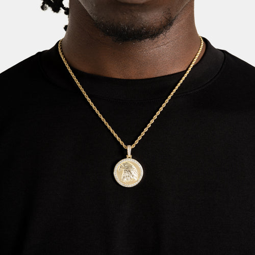 Eagle Coin Pendant Gold