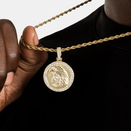 Eagle Coin Pendant Gold