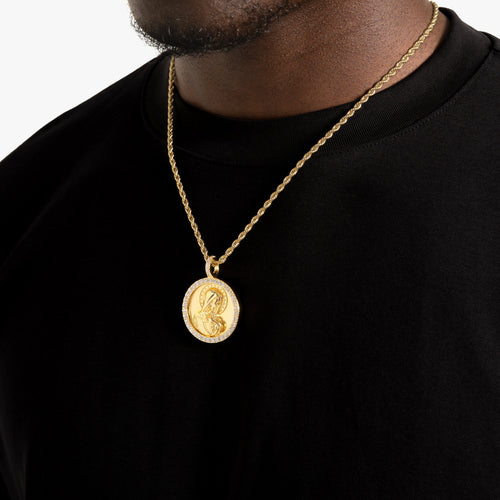 St.Mary Coin Pendant Gold
