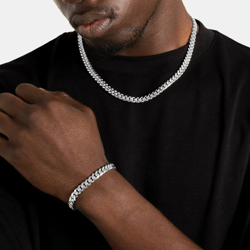 8mm Cuban Link Chain & Bracelet
