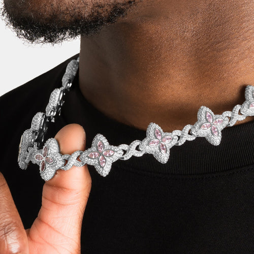 Pink Clover Infinity Chain