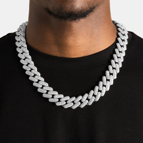 19mm Clustered Iced Cuban Chain