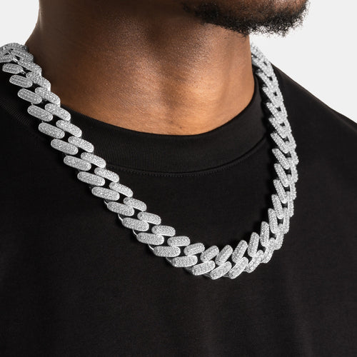 19mm Clustered Iced Cuban Chain