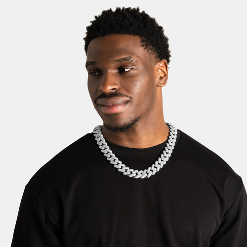 19mm Clustered Iced Cuban Chain
