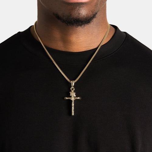 Large Crucifix Pendant Gold