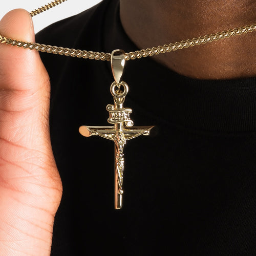 Large Crucifix Pendant Gold