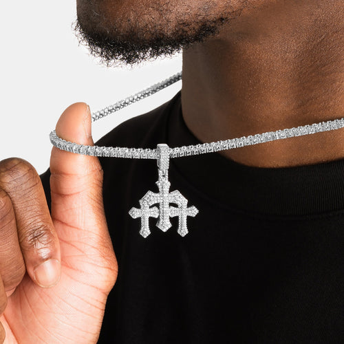 Micro Triple Cross Pendant