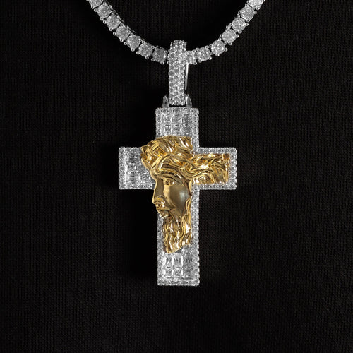 Jesus Face Cross Pendant