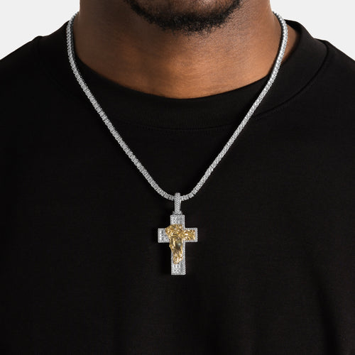 Jesus Face Cross Pendant