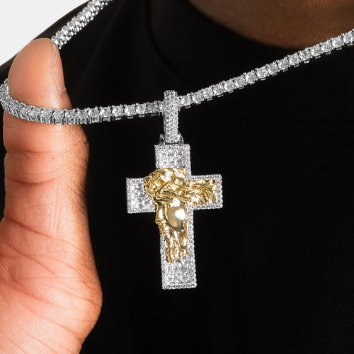 Jesus Face Cross Pendant