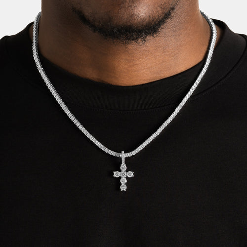Micro Iced Cross Pendant