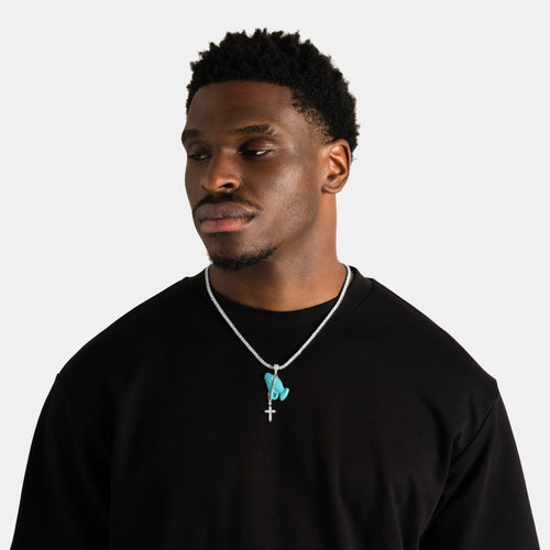 Turquoise Praying Hands Pendant