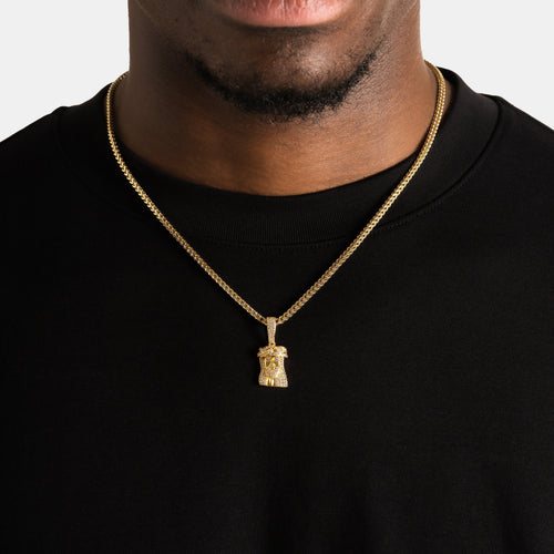 Micro Jesus Pendant Gold