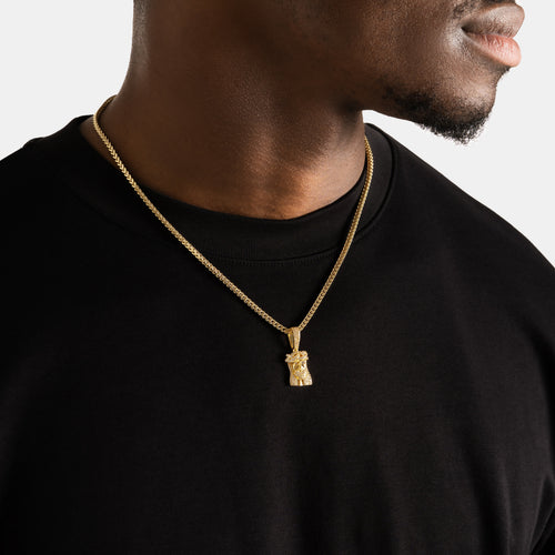 Micro Jesus Pendant Gold