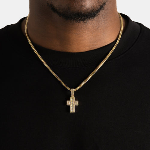 Mini Ascher Cross Pendant Gold