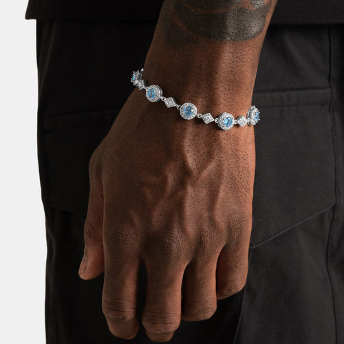 Blue Cluster Bracelet